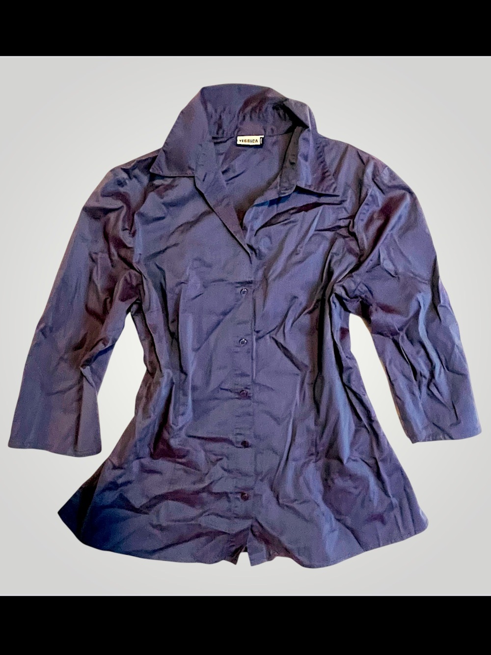 Yessica Iridescent Purple Button up Medium  Casual Formal Vacation